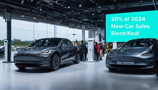 EV and Hybrid Sales Surge to Record 20% of U.S. New Car Sales